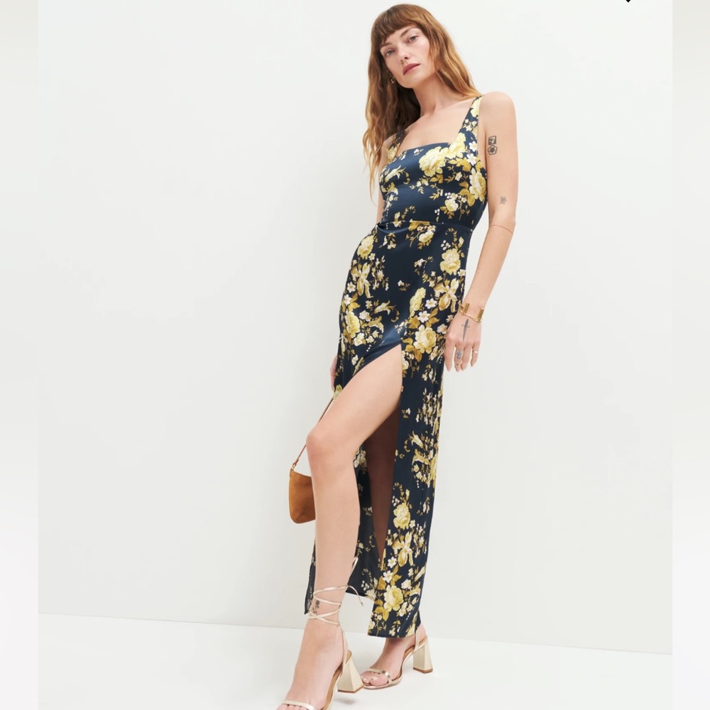 REFORMATION Solay Silk Dress